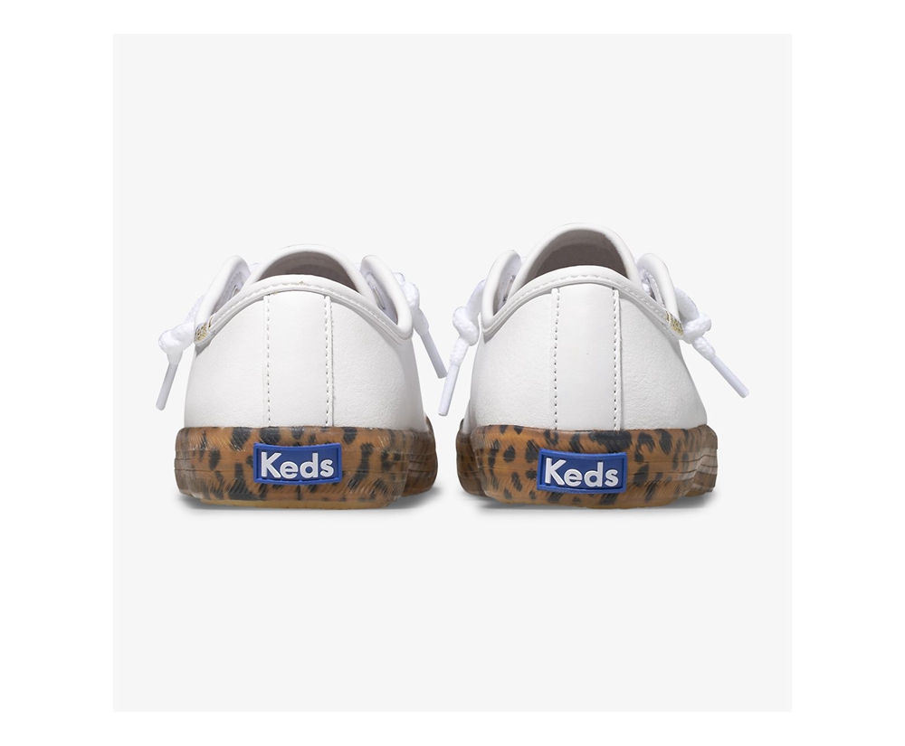 Keds Sneakers White - Kickstart Leopard Foxing - Kids KJMDSO-134